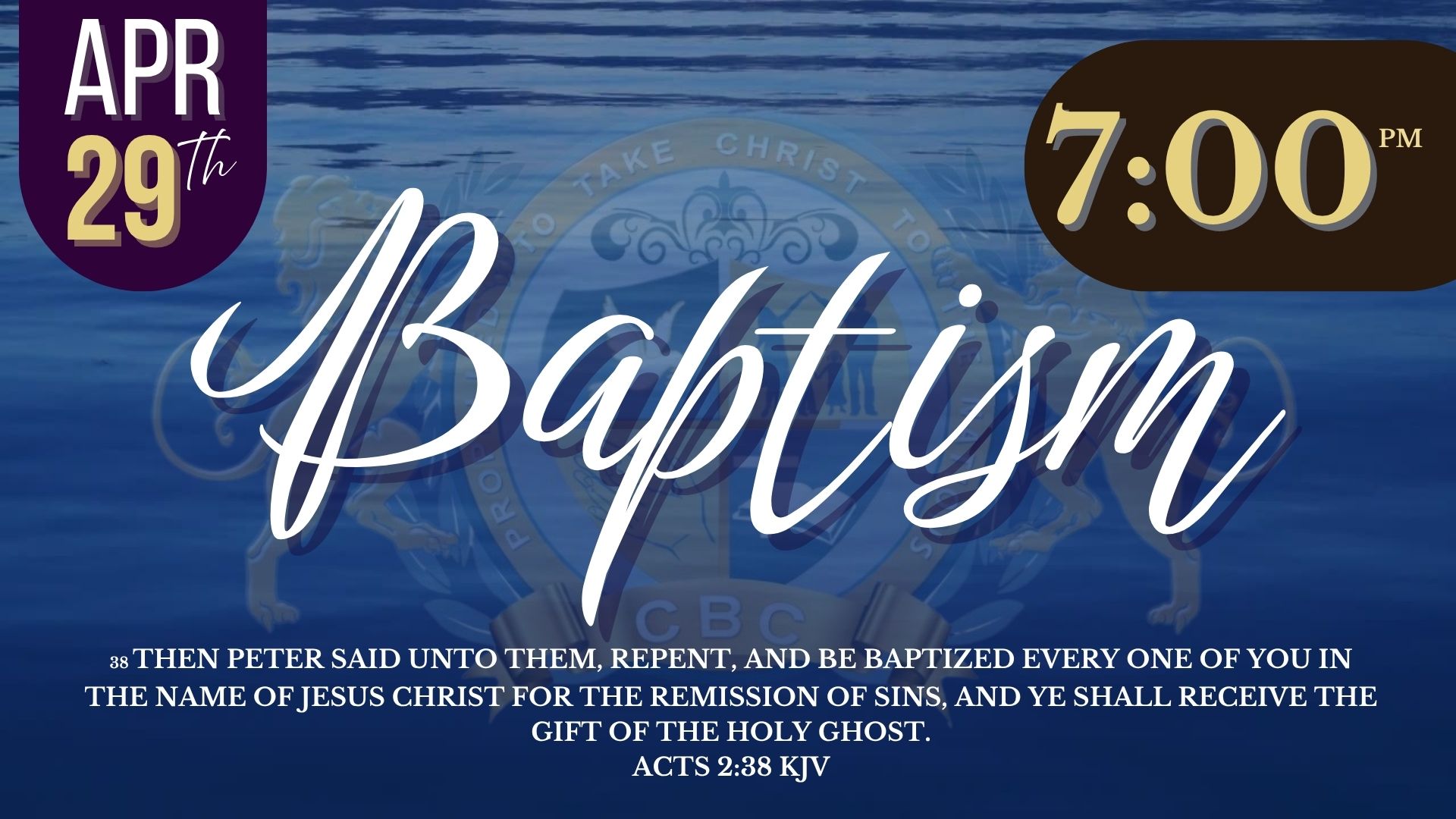 Baptism Service: April ...